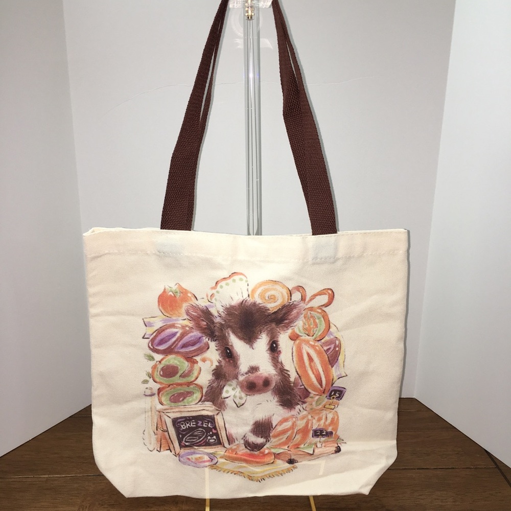 Bunny Lulu Cow Graphic Tote Bag
